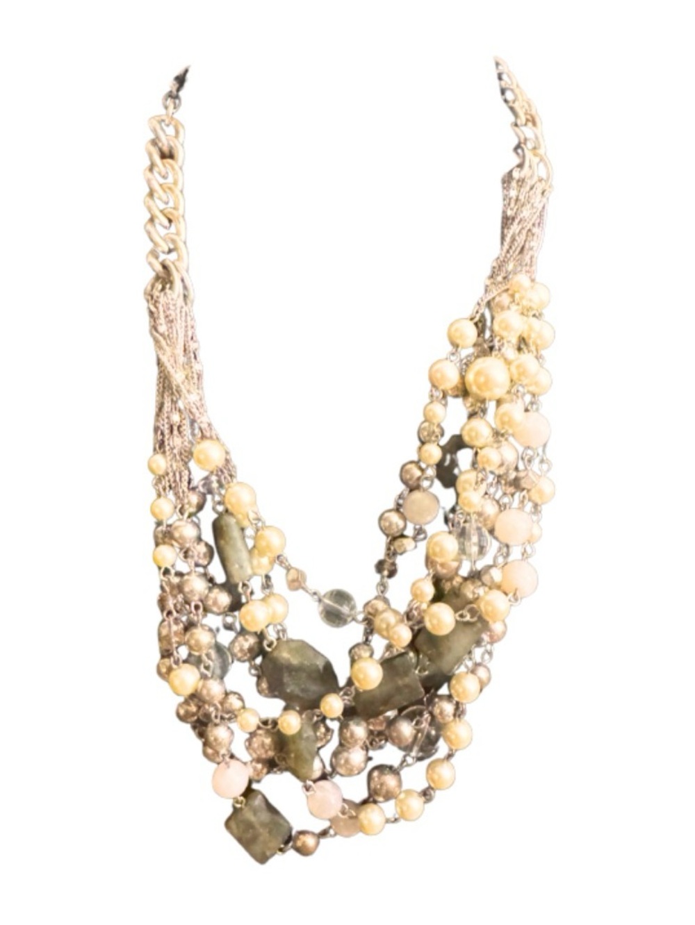 Vintage Stella and Dot Faux Pearls and Oslo Stones